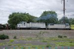 AMTK 721, 574 on a ballst train